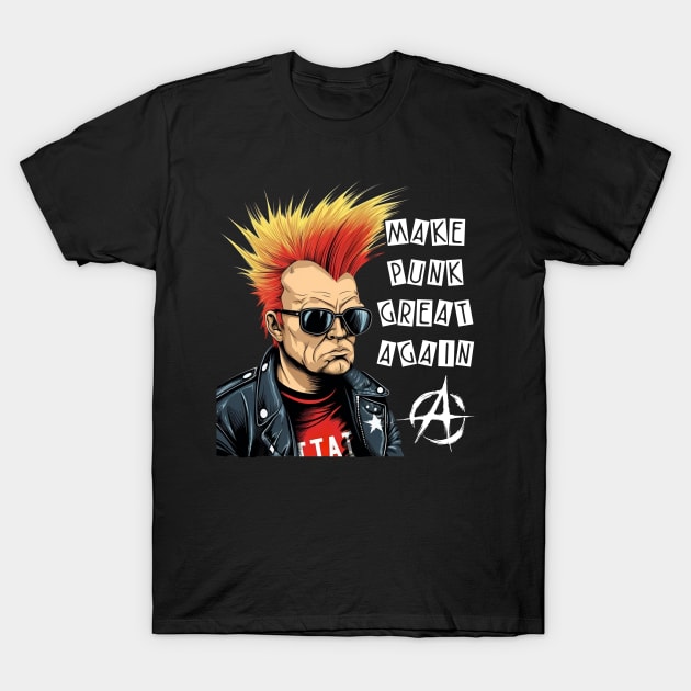 Trump Punk Rock Star - Make Punk Great Again T-Shirt by Tshirt Samurai